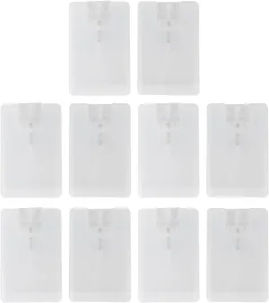 10pcs 20ml Card Type Fine Mist Bottles Refillable Perfume Spray Bottles,Portable Moisturizing Sprayer Box Empty Travel Bottle for Makeup Cosmetic Flat Atomizer Pump
