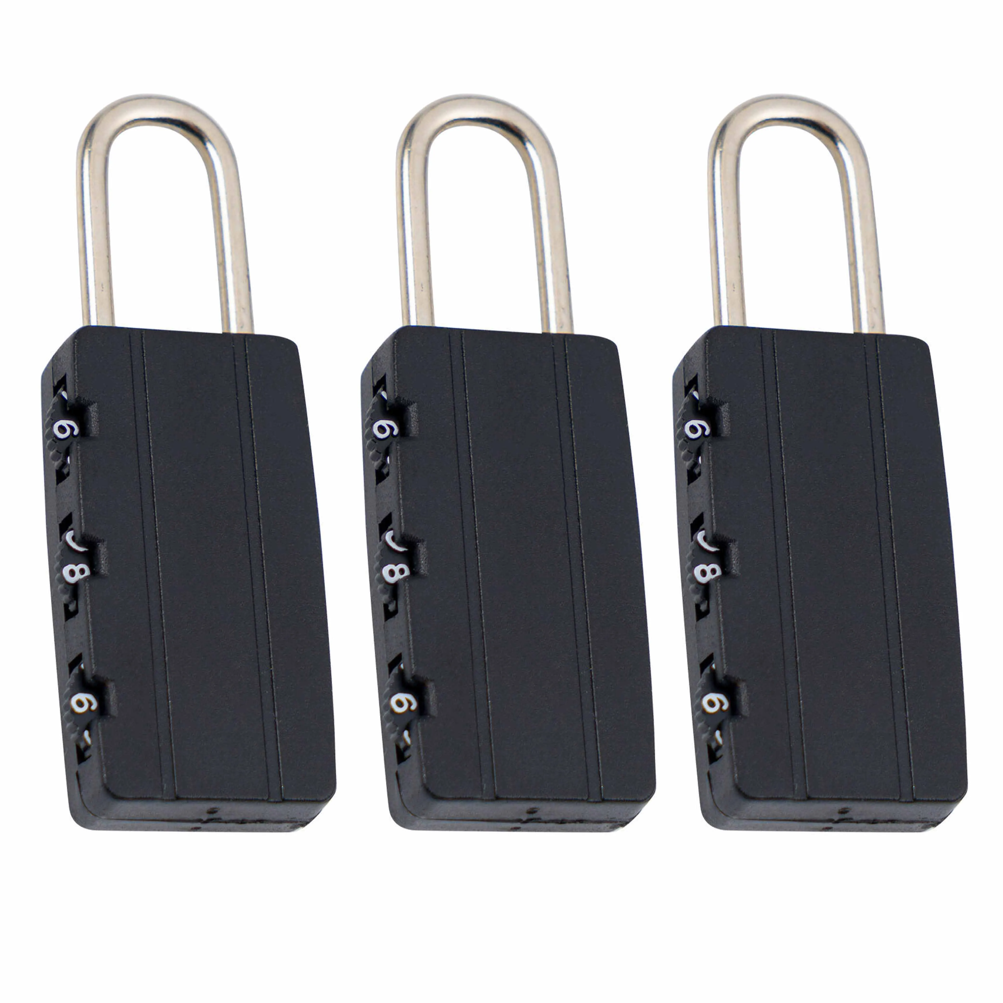 3 Pk Three Digit Combination Padlock Lock Heavy Duty Security Outdoor Gym Locker
