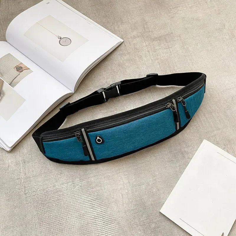 Adjustable Reflective Waist Bag for Sports and Gym