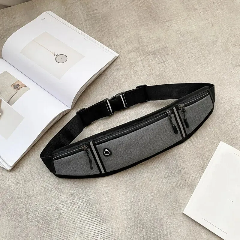 Adjustable Reflective Waist Bag for Sports and Gym