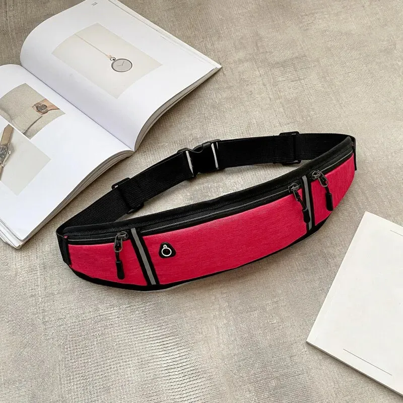Adjustable Reflective Waist Bag for Sports and Gym