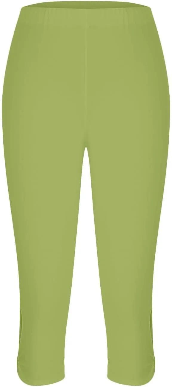 Capri Leggings for Women Tummy Control High Waist Yoga Pants Soft Leggings Summer Dressy Workout Pants