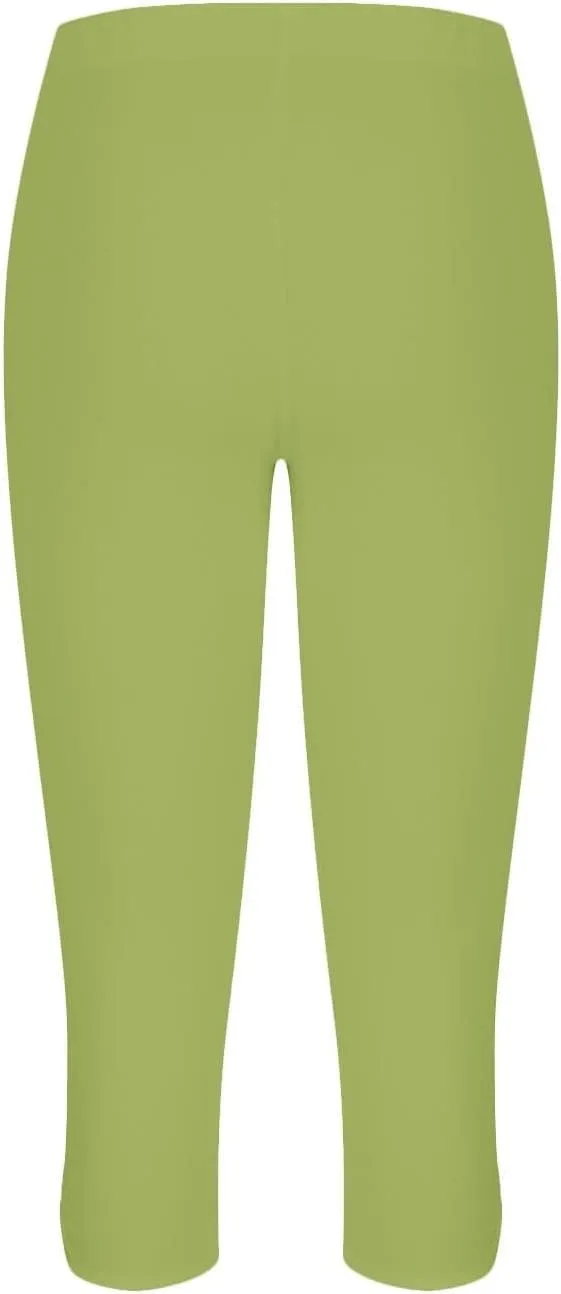 Capri Leggings for Women Tummy Control High Waist Yoga Pants Soft Leggings Summer Dressy Workout Pants
