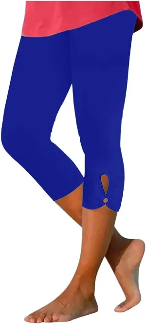 Capri Leggings for Women Tummy Control High Waist Yoga Pants Soft Leggings Summer Dressy Workout Pants