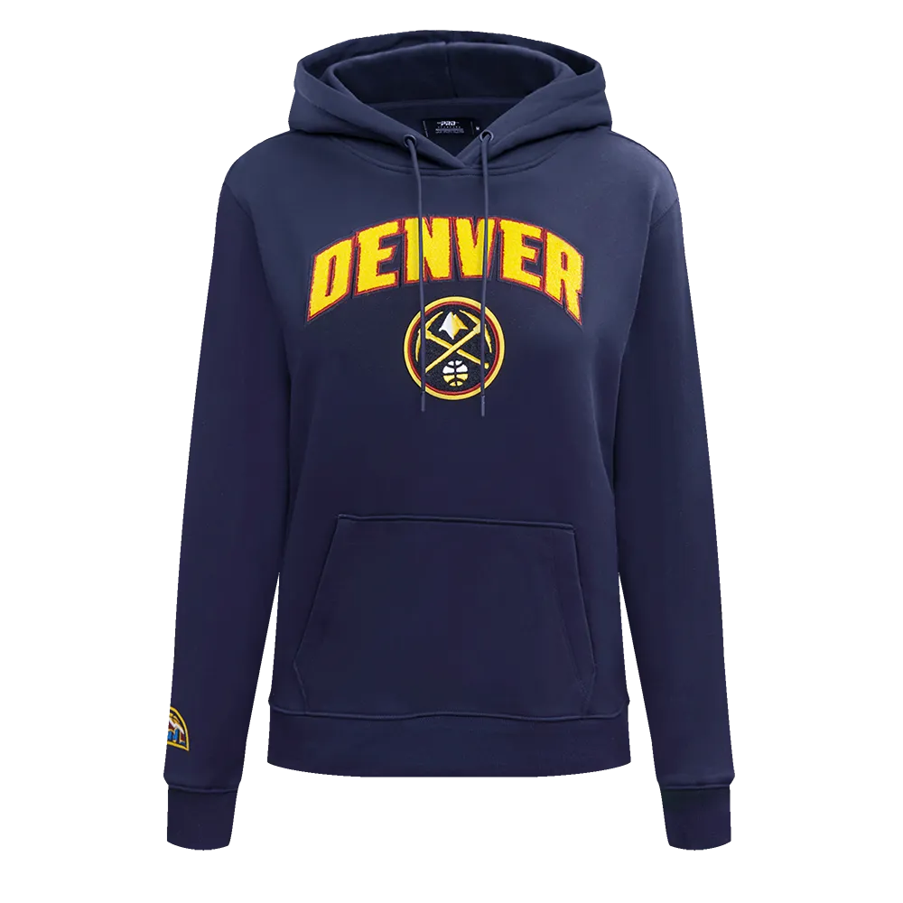 DENVER NUGGETS CLASSIC WOMEN'S FLC PO HOODIE (MIDNIGHT NAVY)