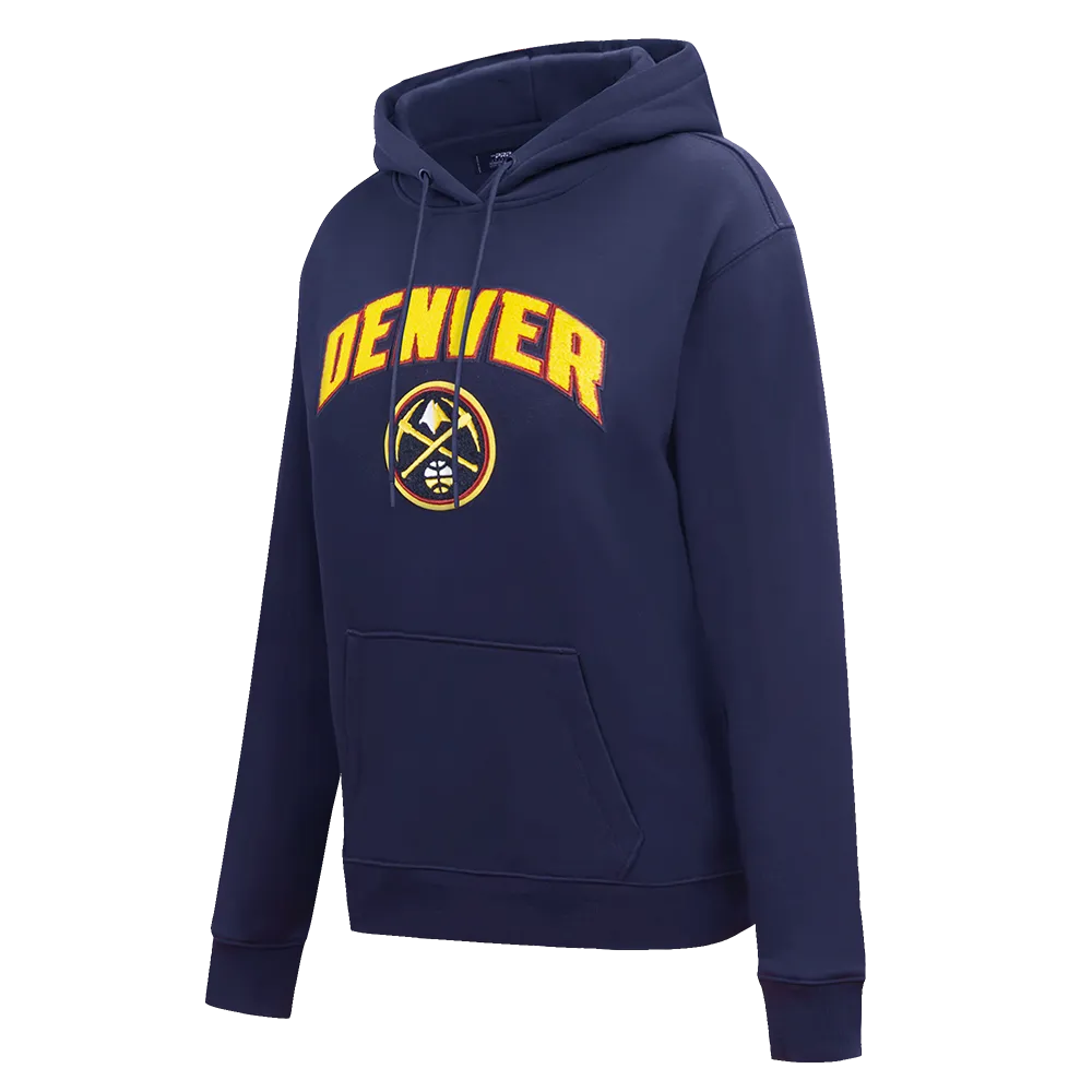 DENVER NUGGETS CLASSIC WOMEN'S FLC PO HOODIE (MIDNIGHT NAVY)