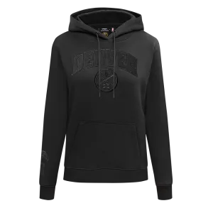 DENVER NUGGETS TRIPLE BLACK WOMEN'S FLC PO HOODIE (TRIPLE BLACK WOMEN'S)
