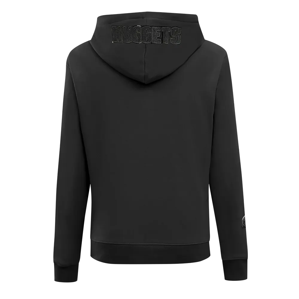 DENVER NUGGETS TRIPLE BLACK WOMEN'S FLC PO HOODIE (TRIPLE BLACK WOMEN'S)