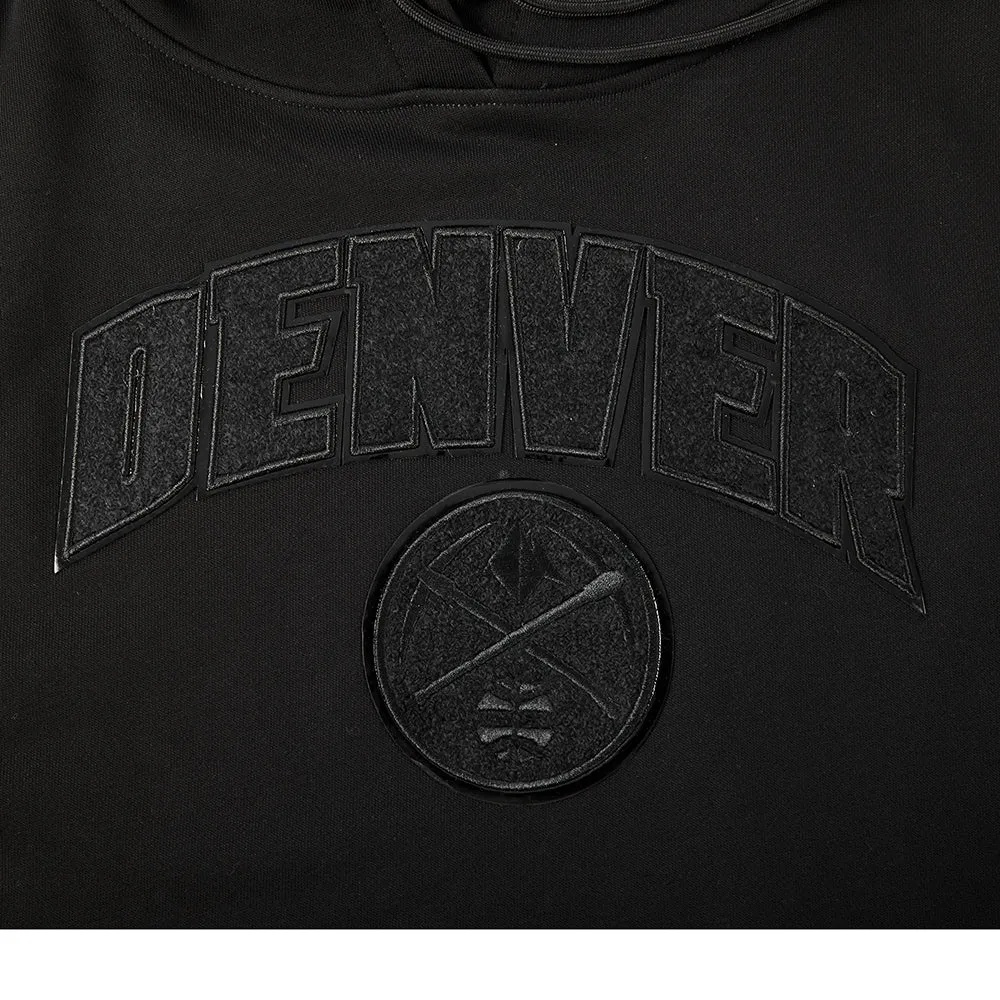 DENVER NUGGETS TRIPLE BLACK WOMEN'S FLC PO HOODIE (TRIPLE BLACK WOMEN'S)