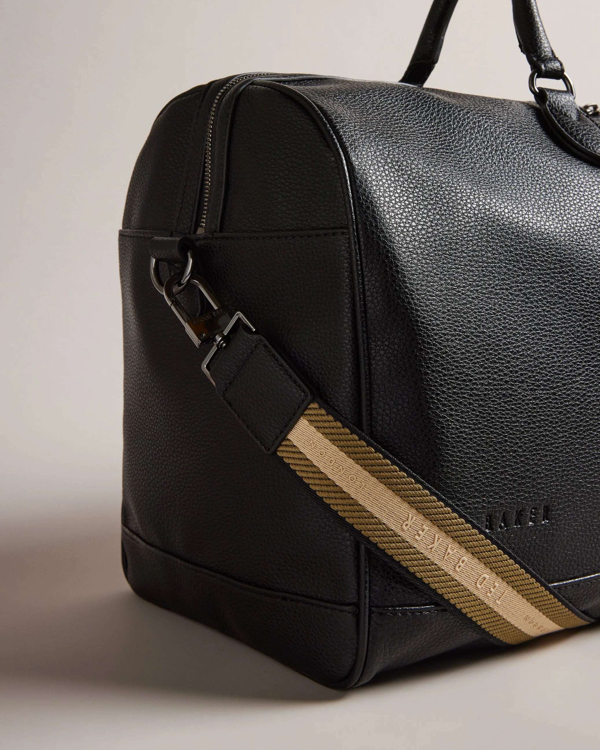 Kalvin Faux Leather Webbing Strap Holdall