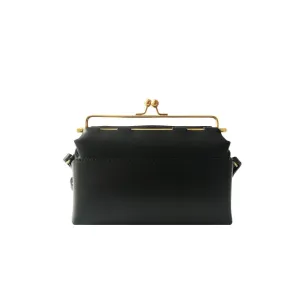 Nappa Dori Black Kisslock Bag