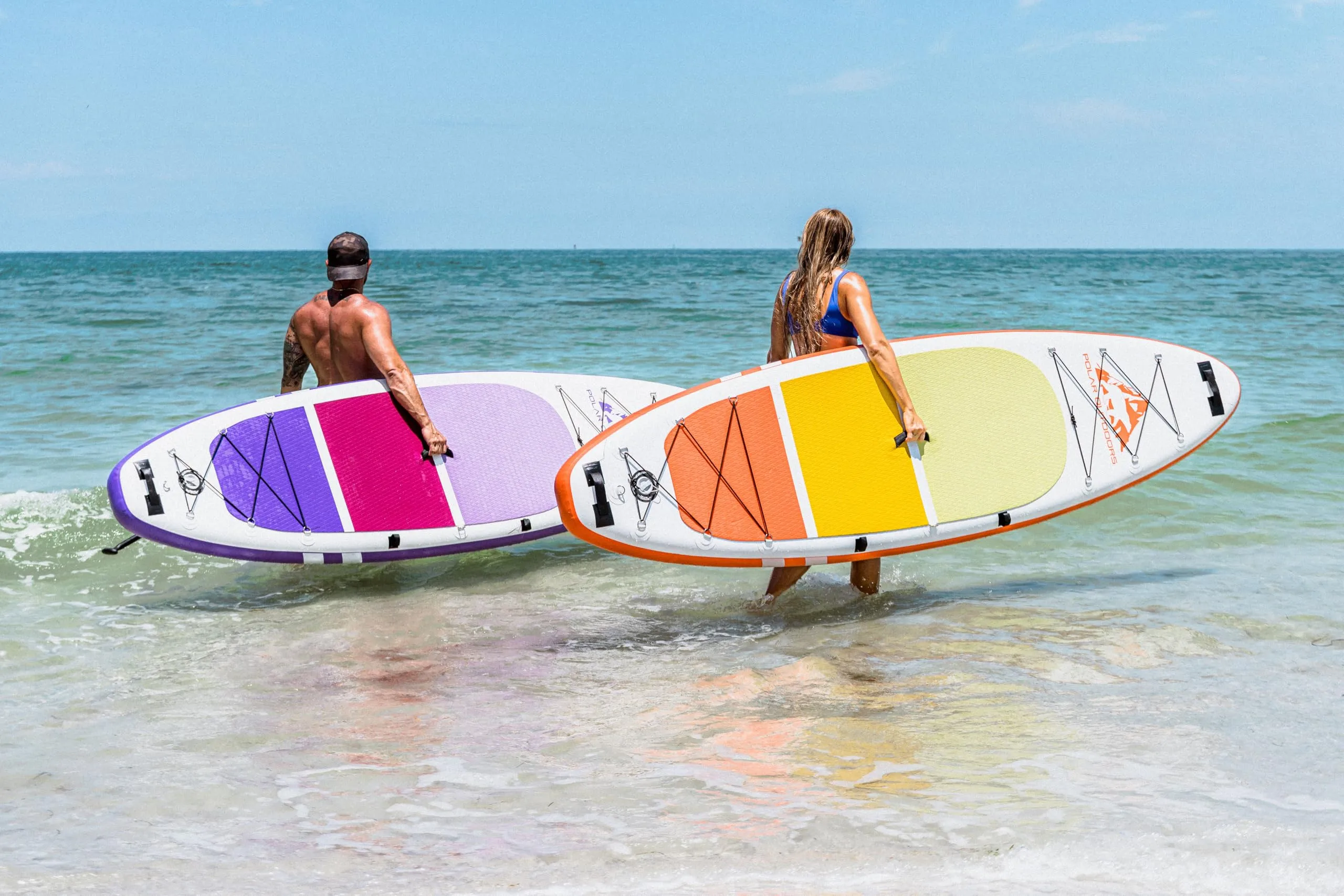 Polar Outdoors by Roc Inflatable Stand Up Paddle Board with Premium SUP Paddle Board Accessories, Wide Stable Design, Non-Slip Comfort Deck for Youth & Adults (Orchid)