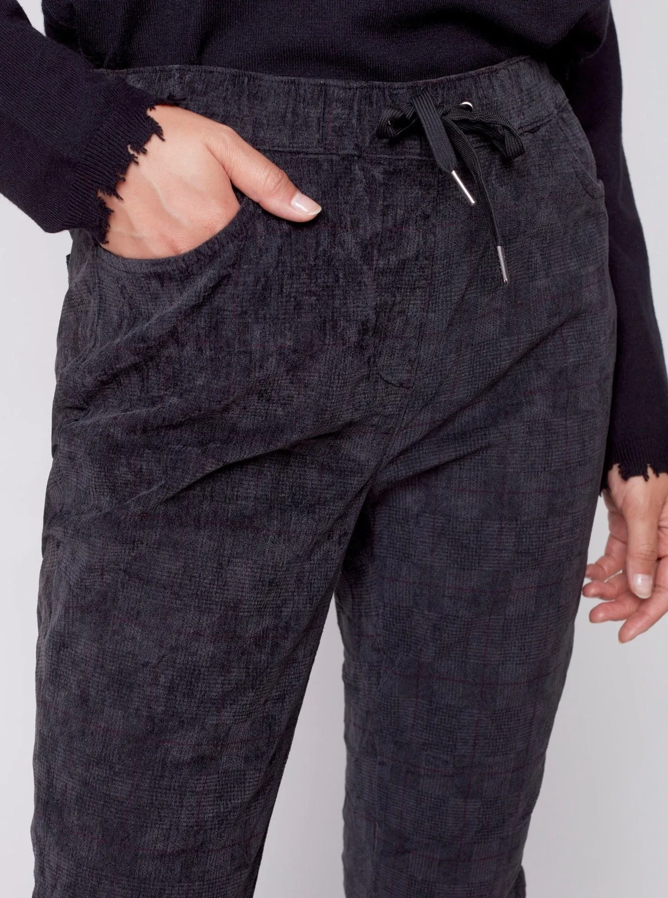 Printed Corduroy Printed Jogger [Port-C5226]