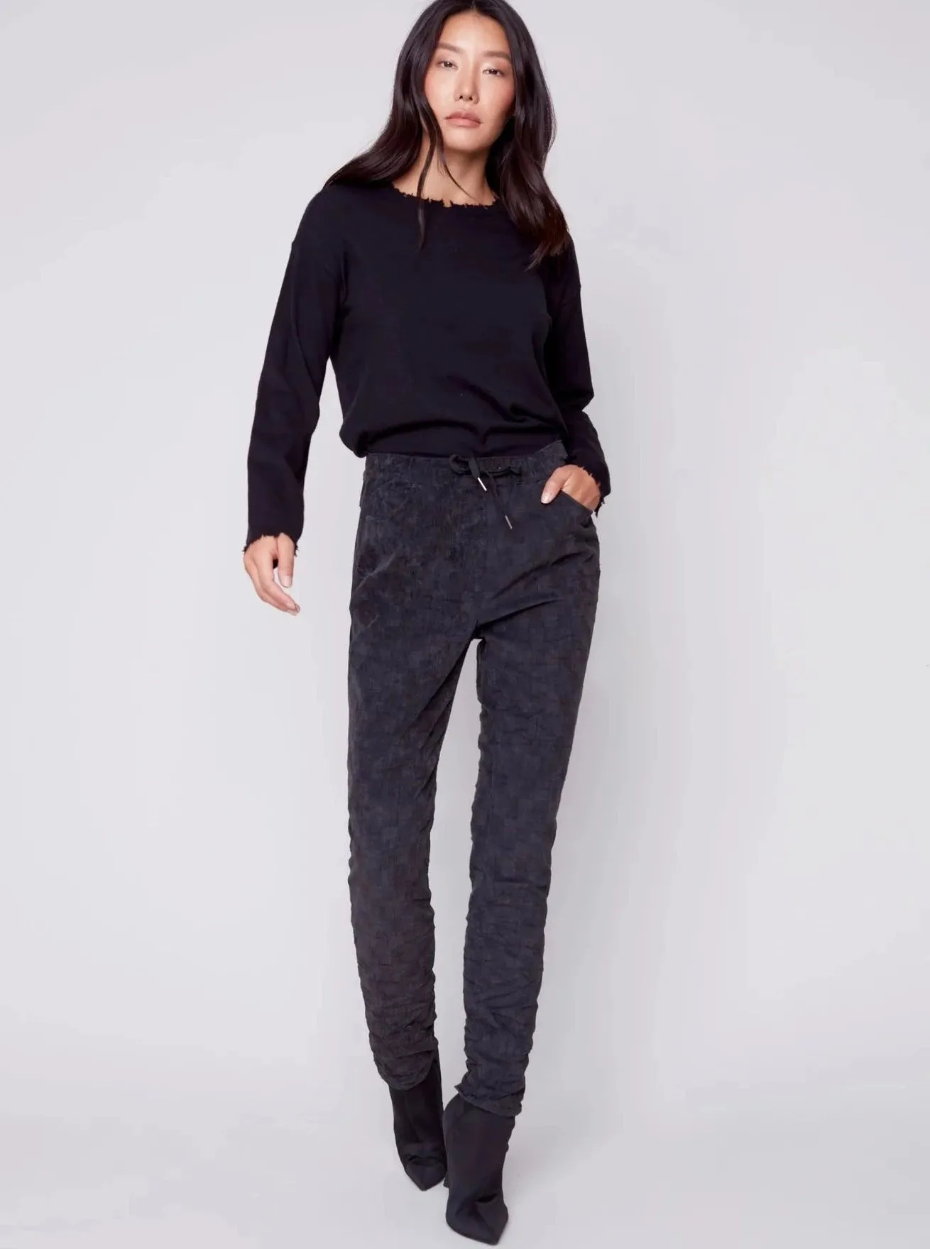 Printed Corduroy Printed Jogger [Port-C5226]
