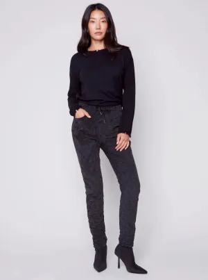 Printed Corduroy Printed Jogger [Port-C5226]