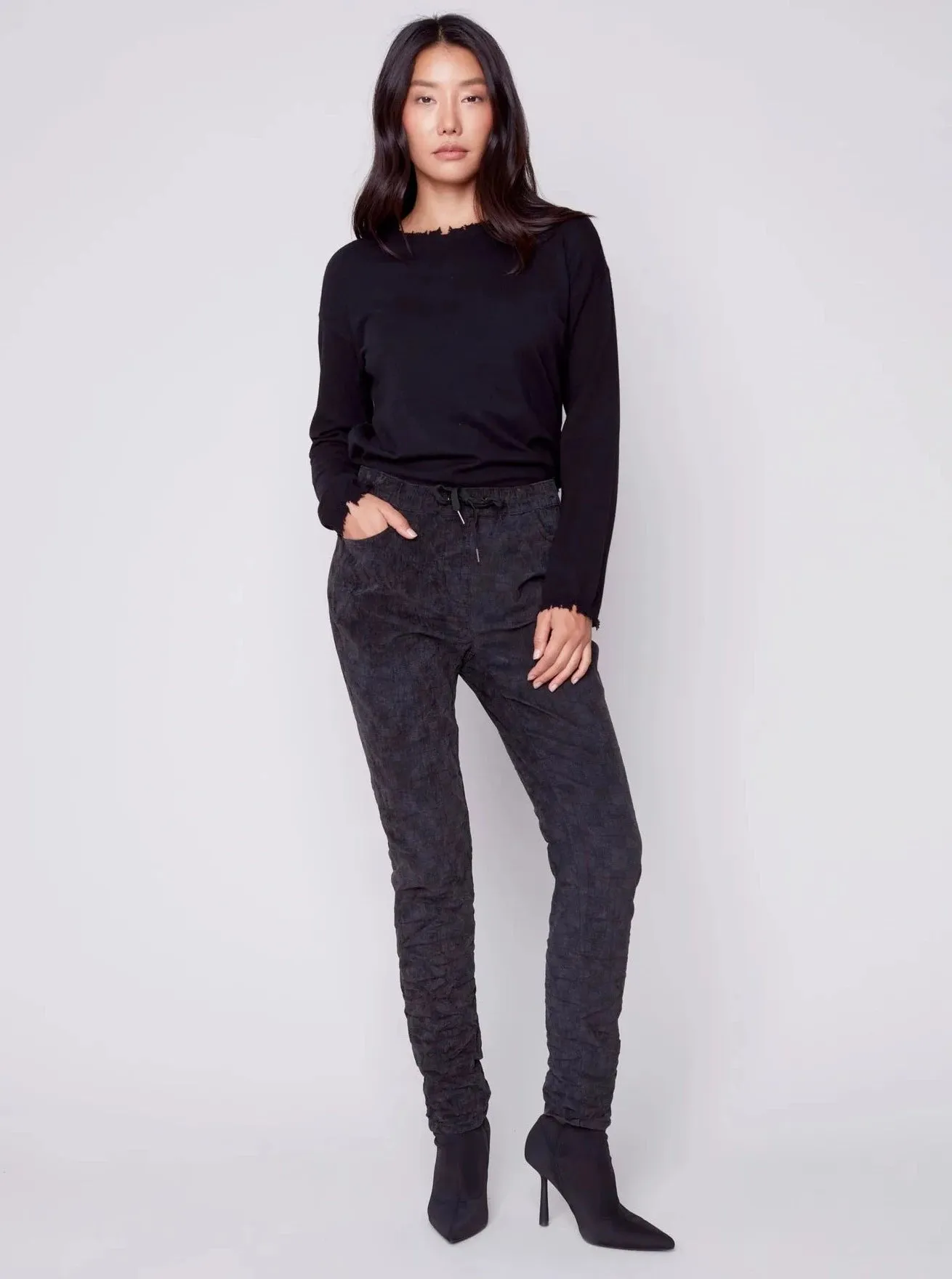 Printed Corduroy Printed Jogger [Port-C5226]