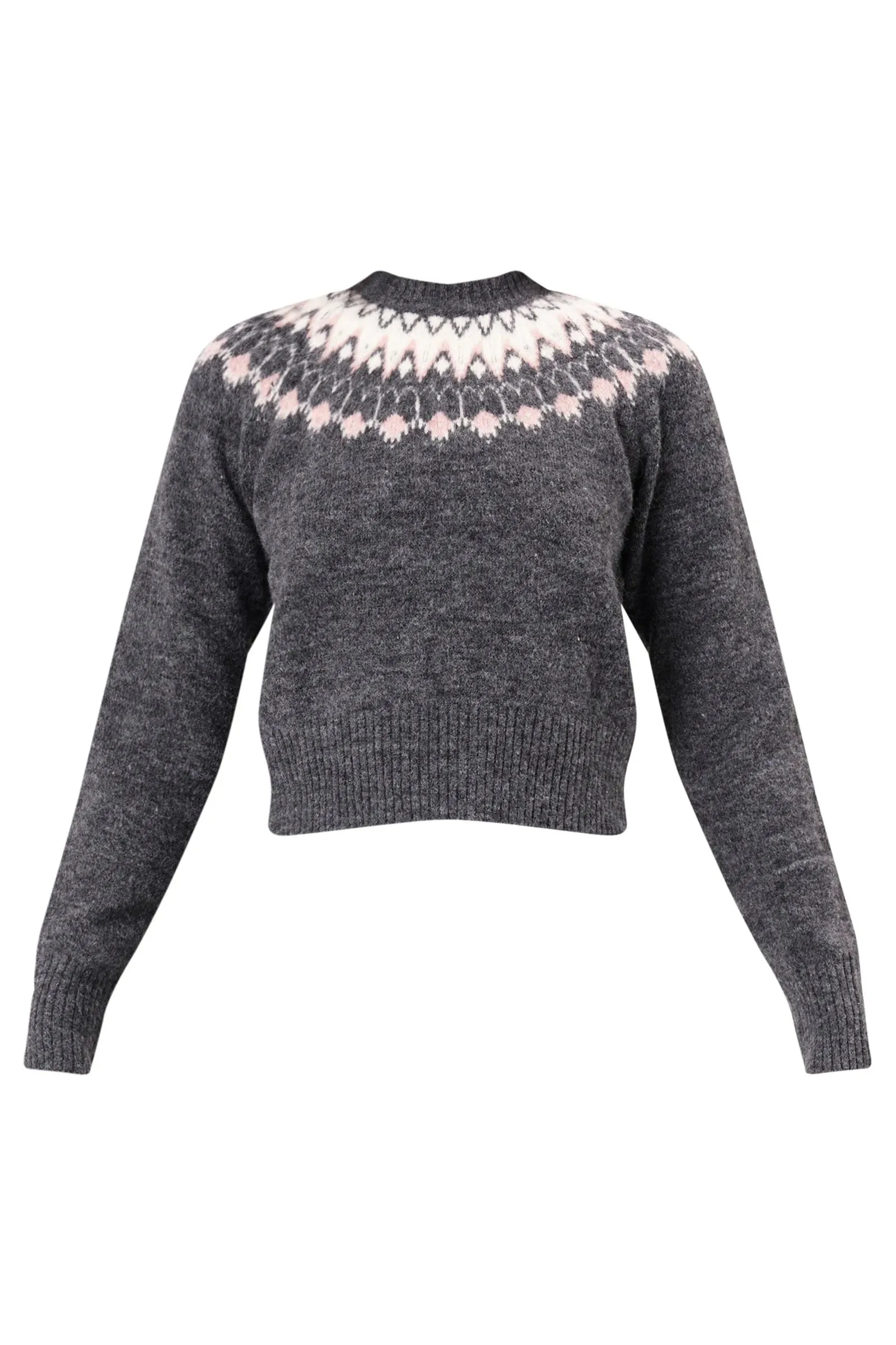 Rollas Fair Isle Knit Sweater Vintage Black