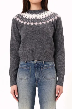 Rollas Fair Isle Knit Sweater Vintage Black